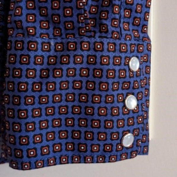 Like New Men's Western Roper Amarillo Copper Creek Foulard Pearl Snap Shirt - Picture 6 of 16